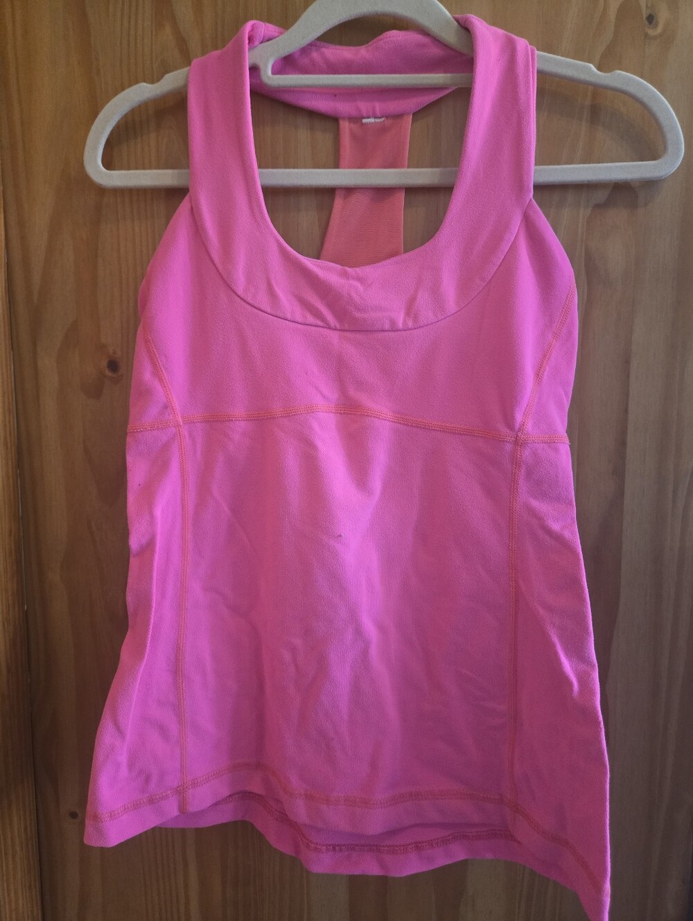 Lululemon Hot Pink Scoop Neck Tank Top with Built-in Bra size S